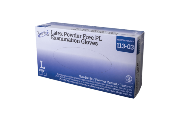 OmniTrust #113 Series Latex Powder Free PL Examination Glove - Image 3