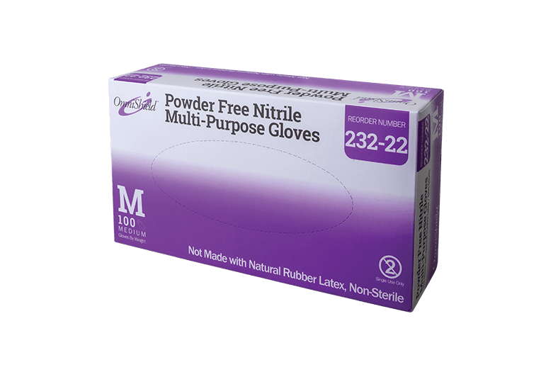 OmniShield #232 Series Nitrile Powder Free Multi-Purpose Gloves