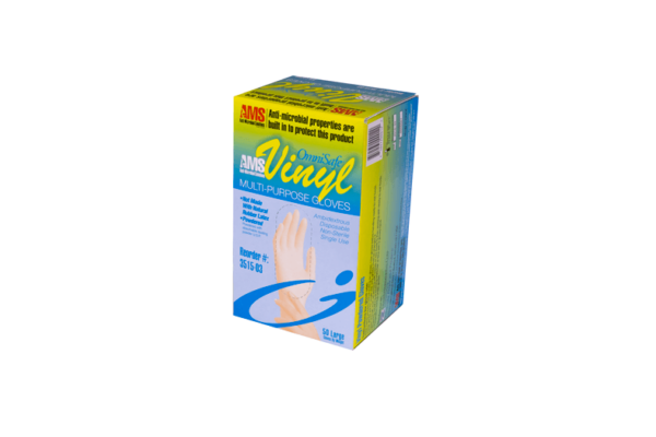 OmniShield AMS #3515 Series Anti-Microbial Powdered Multi-Purpose Vinyl Gloves