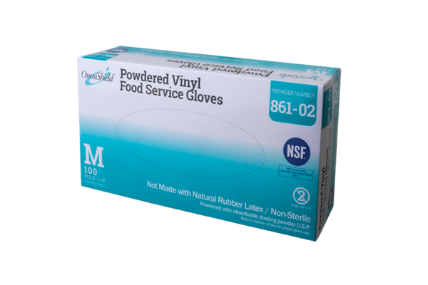 OmniShield #861 NSF Certified Vinyl Powdered Food Service Glove