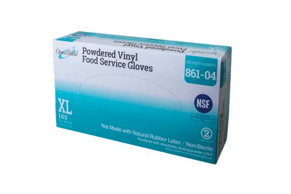 OmniShield #861 NSF Certified Vinyl Powdered Food Service Glove - Image 3