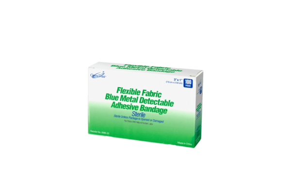 Sterile Fabric Metal-Detectable Blue Adhesive Bandages