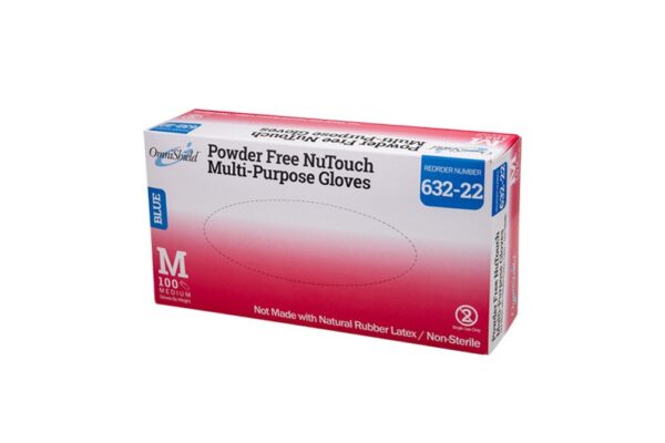 OmniTrust #632 - Blue Powder Free NuTouch Multi-Purpose Gloves