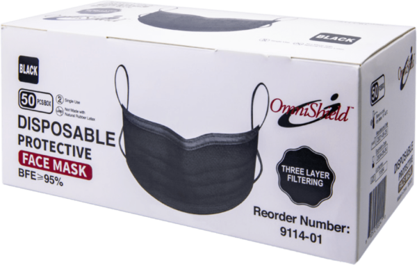 OmniShield #9114-01 Black Protective Face Mask